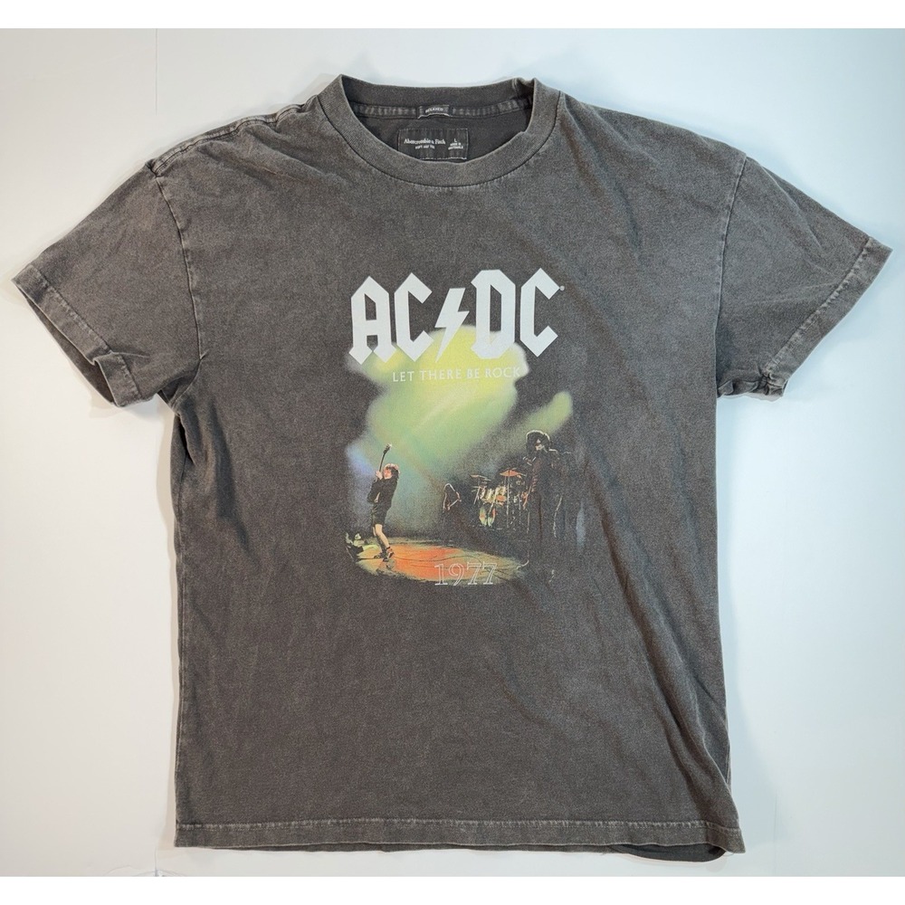 ACDC Let There Be Rock 1977 Tour T Shirt Vintage Style Band Tee L